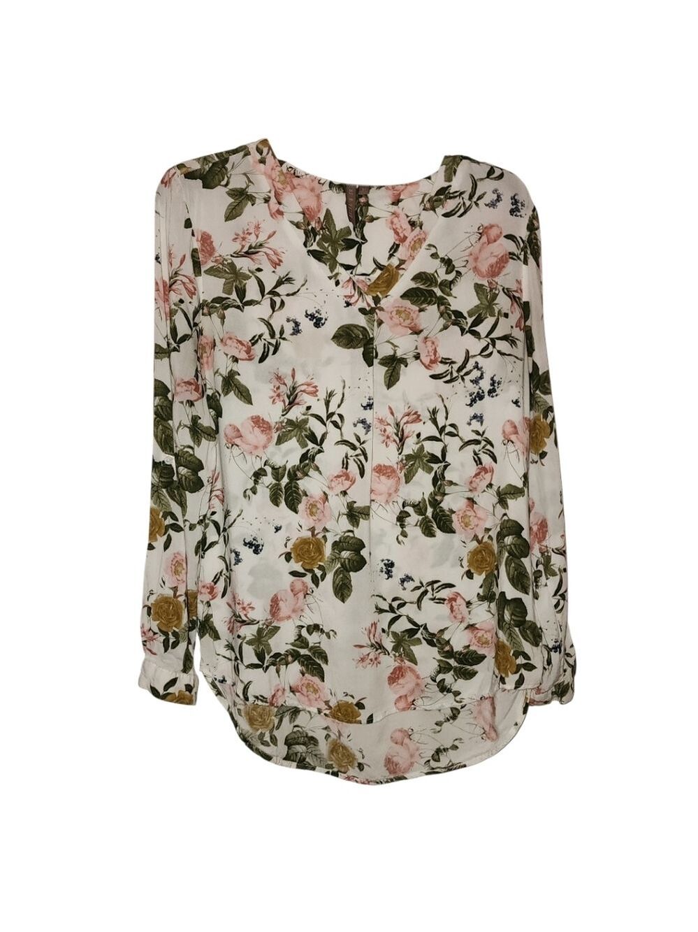 Brina & Em Long Sleeve Floral Blouse Medium